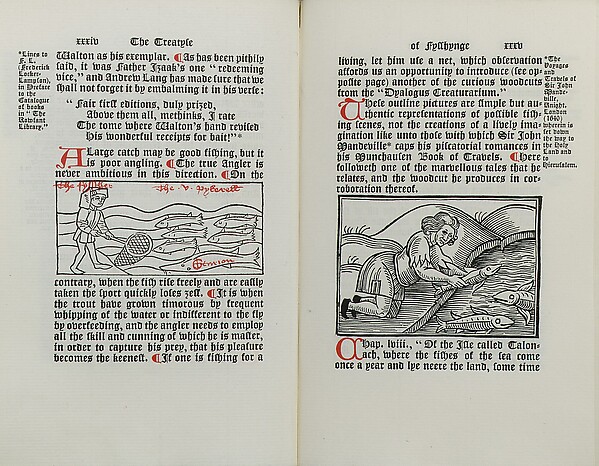 The Treatyse of  Fysshynge wyth an Angle from the book of Saint Albans